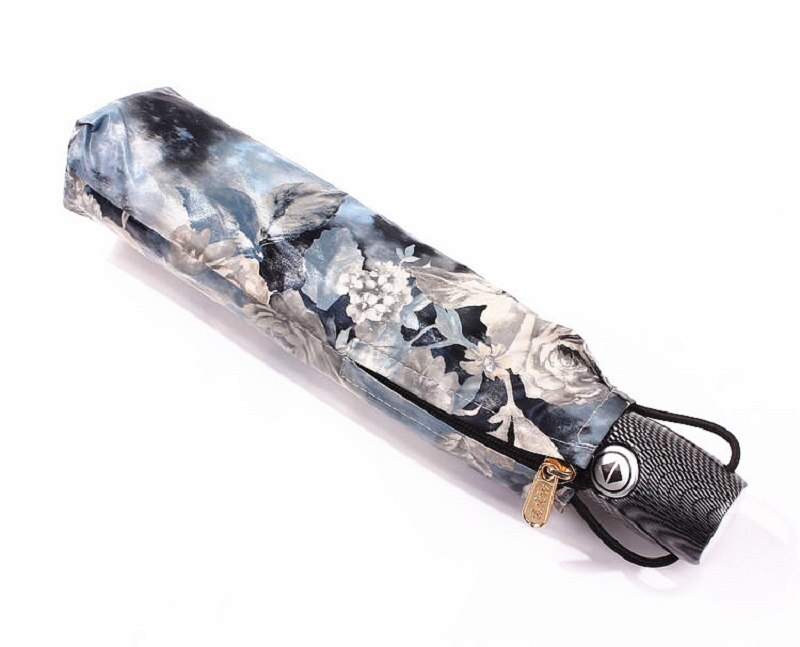 10K silny wiatr kreatywny wzór retro piękny obraz kobiety róża 3-składany parasol automatyczny parasol na słońce i deszcz