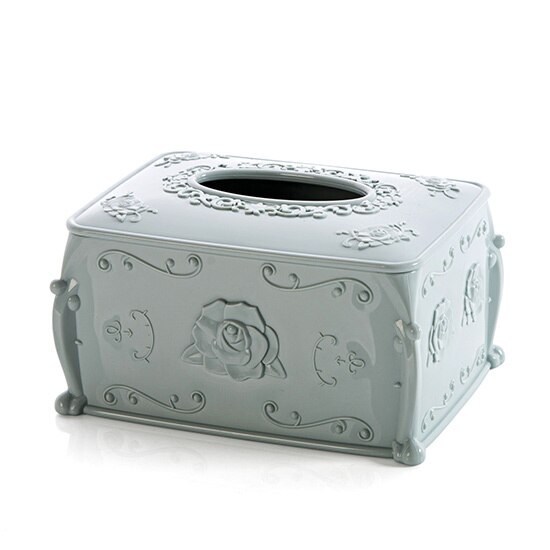 MeyJig Plastic Tissue Box Cover Napkin Storage Box Living Room Organizer Car Paper Holder Napkin Container: Blue