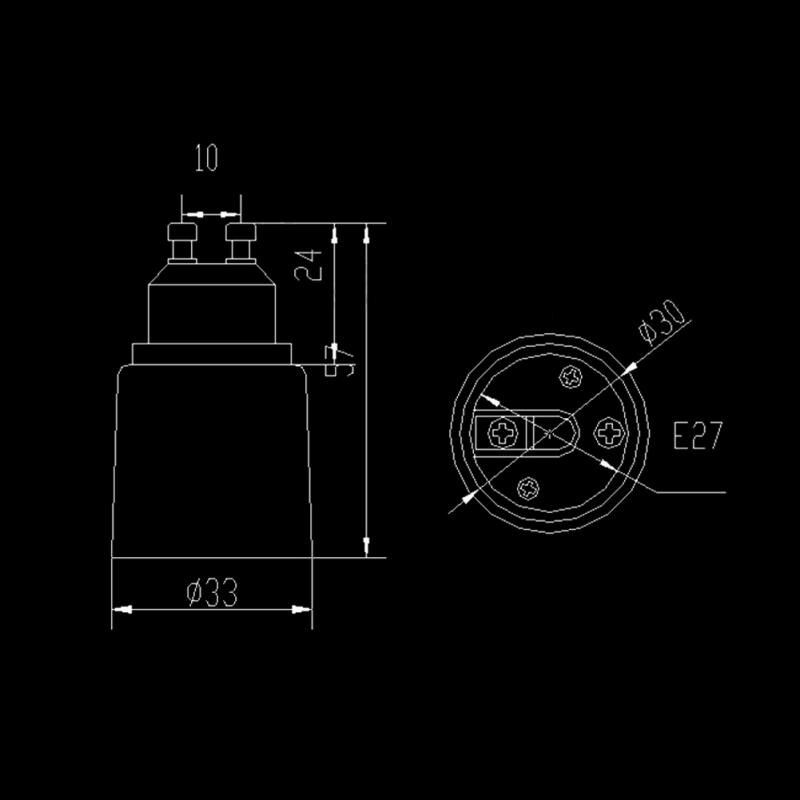 1 Pcs GU10 Male To E27 Female Base Light Lamp Bulbs Adapter Edison Screw Socket Base Converter LED Bulb Lamp Plug Extender