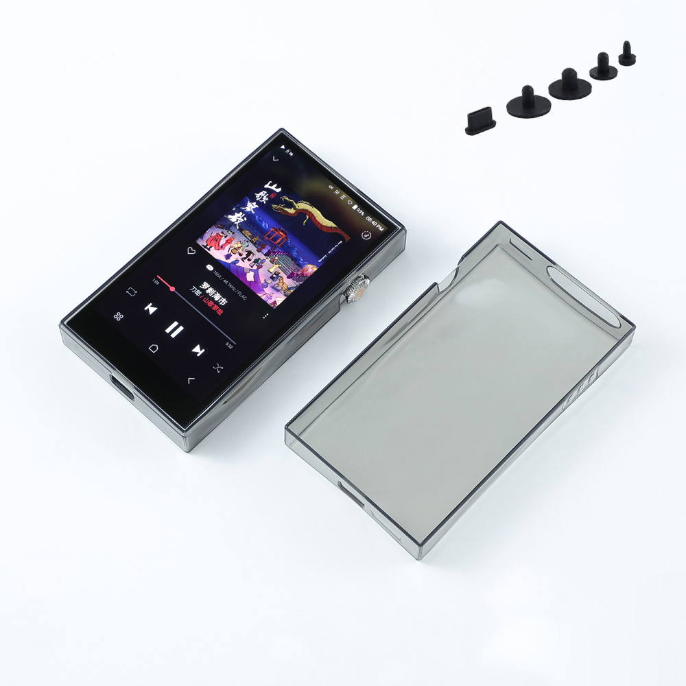 Soft Clear Tpu Protective Skin Case Cover for iRiver Astell&Kern A&futura SE300 with Front Screen Protector Tempered Glass: Dark Khaki