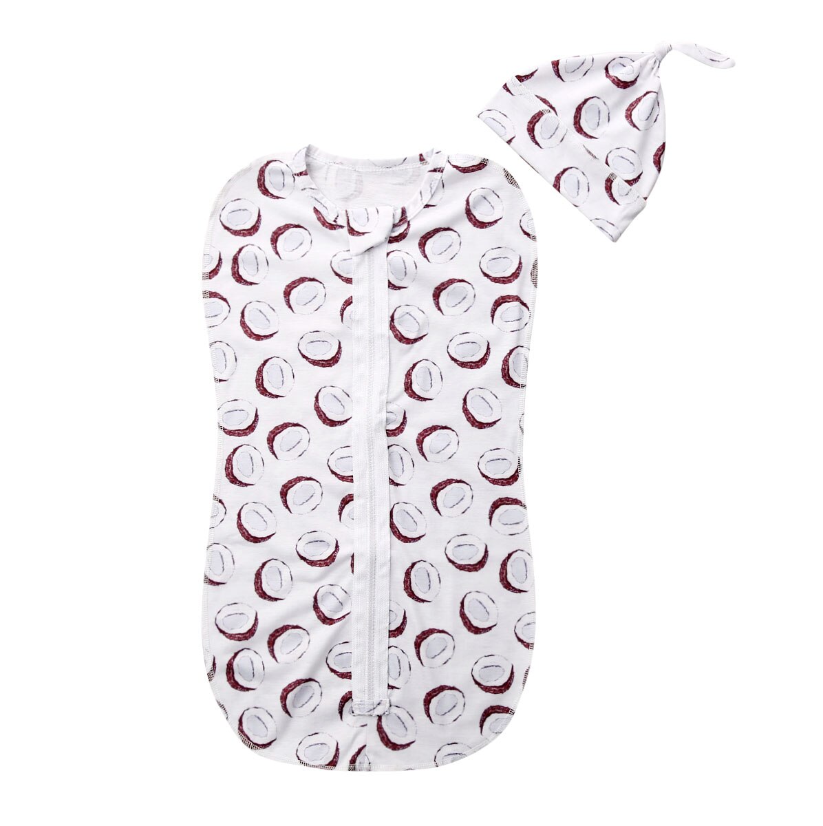 Pudcoco – couverture imprimée en coton pour -né, sac de couchage à fermeture éclair pour bébé, garçon et fille, 2 pièces, taille 0-6M: G / 6M