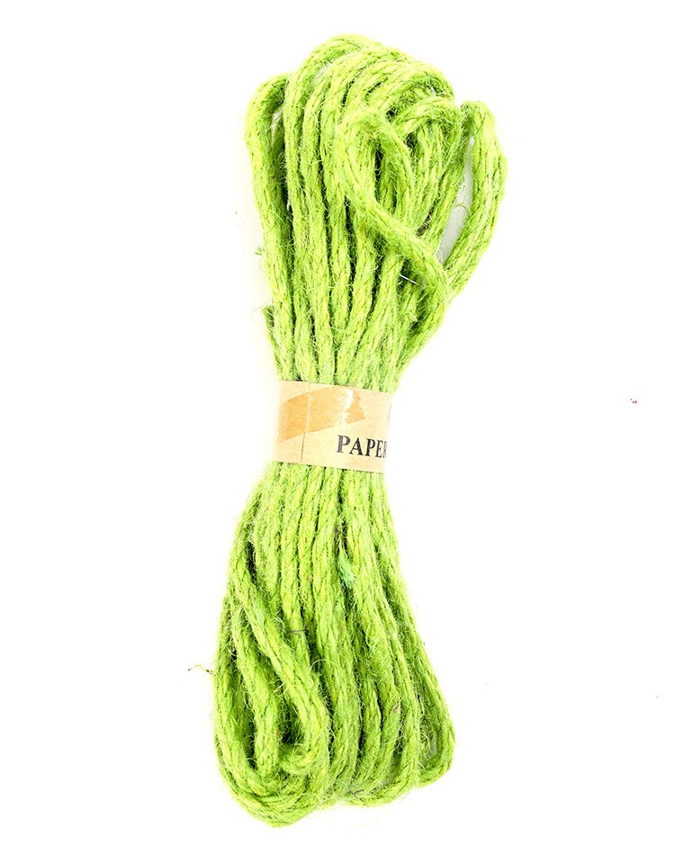 5m/ ruller håndværk hessian hamp reb strik sejlgarn papir originalitet gør-det-selv bryllup fest festival dekoration snor snor wrap: 3.  b4-7