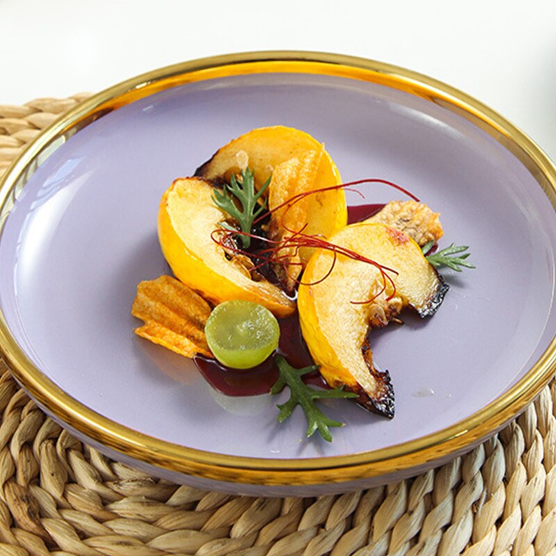 Dinnerware Set Porcelain Plates for Food Dinner Set Dishes Salad Soup Bowl Ceramic Plates and Bowls Set Tableware Set Spoon