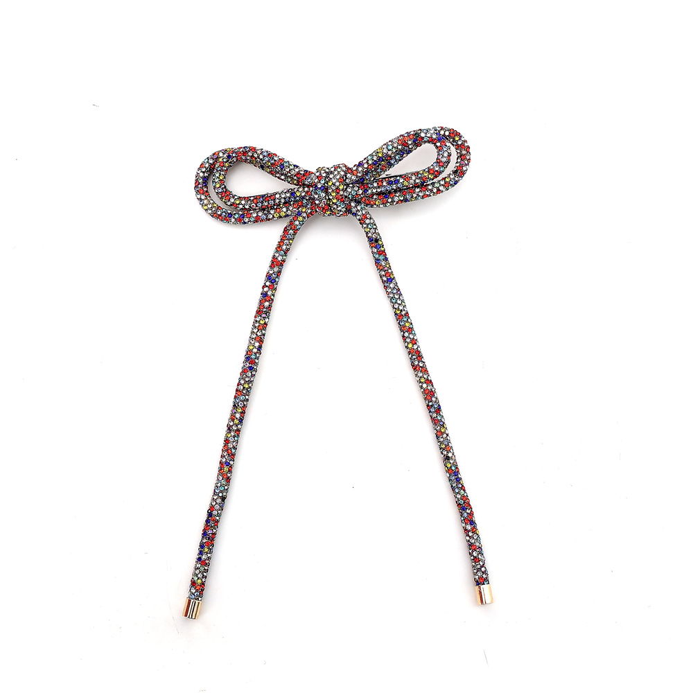 Nueva , nueva diadema con tubo de perforación para niñas, accesorios para el cabello con piedra brillante, accesorio para el cabello, clip para bebé, diadema con lazo para niña: Blanco