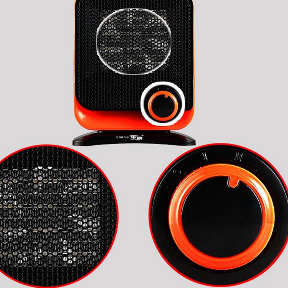 220V Electric Heater Fans Mini PTC Space Heater Electric Winter Warmer Fan Home Office Bathroom Desktop Heater