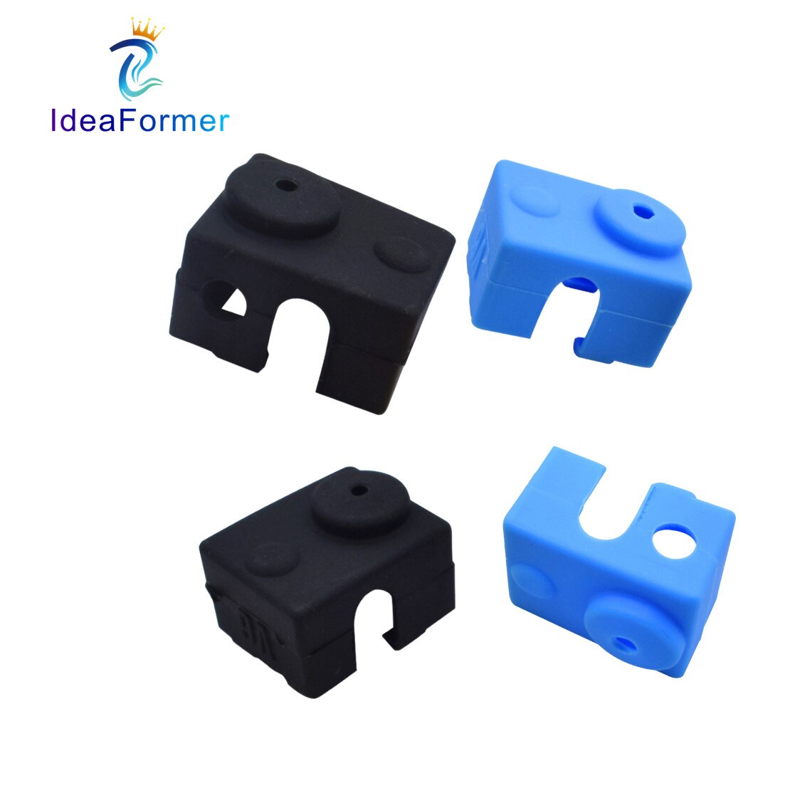 10Pcs V6 Heat Block Silicone Sleeve Heater Protective Silicone Sock Insulation Cover Case For 3D Printer V6 Print head End.