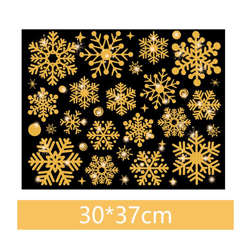 Snowflake Electrostatic Sticker Window Kids Room Christmas Wall Stickers Home Decal Decoration Year Wallpaper Showcase Decor: 02