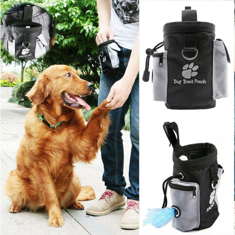 Pets Dog Puppy Obedience Training Treat Bag Feed Bait Food Snack Pouch Belt UK