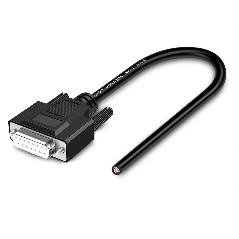 DB9 DB15 DB25 Connector Cable 24AWG 9/15/25 Pin Soldering-free Signal Line Male Female RS232 Serial Port Plug Shielded Data Wire: WHITE / 50-79Pcs