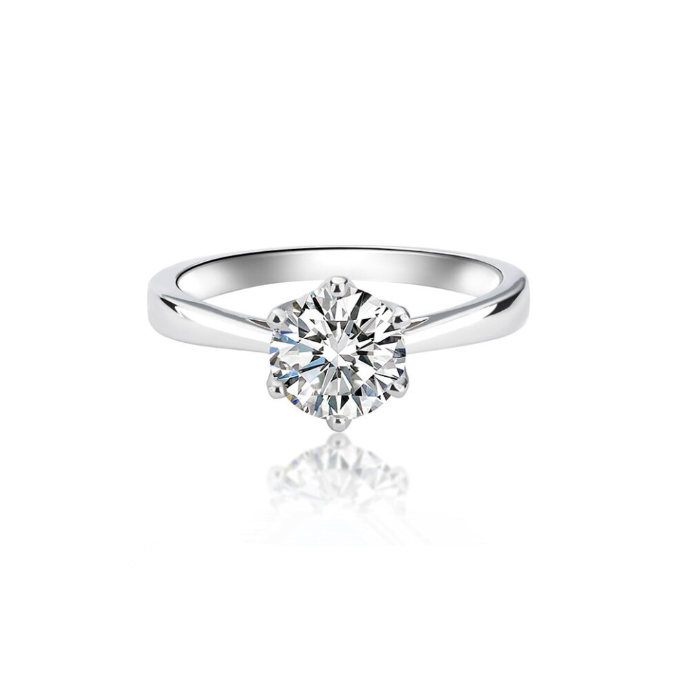 2ct 925 Sterling Zilveren Moissanite Verlovingsring Voor Vrouwen-Perfect Voor Bruiloften, Feesten En Jubilea