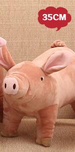 Dog Bite Toy Pig Shape Pet Toy Accompany Sleeping Pigs Toys Warm Soft Plush Cotton Sleeping Partner for Puppy Dogs Bulldog Teddy: Medium pig