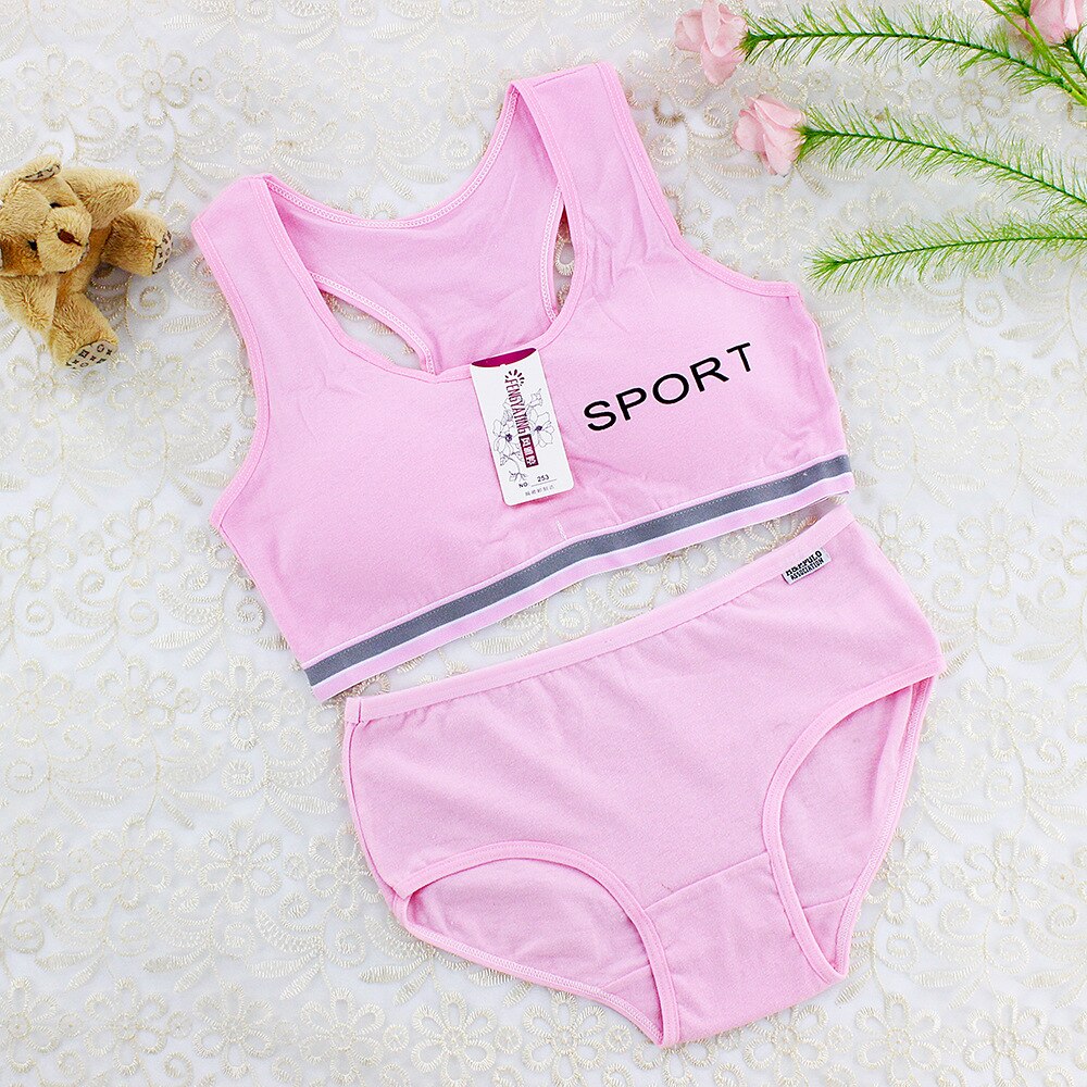 Teenager Mädchen Unterwäsche Mädchen Unterwäsche Junges Mädchen Höschen und Bh Set Mädchen Sport Bh Teen Dessous 8-15Years