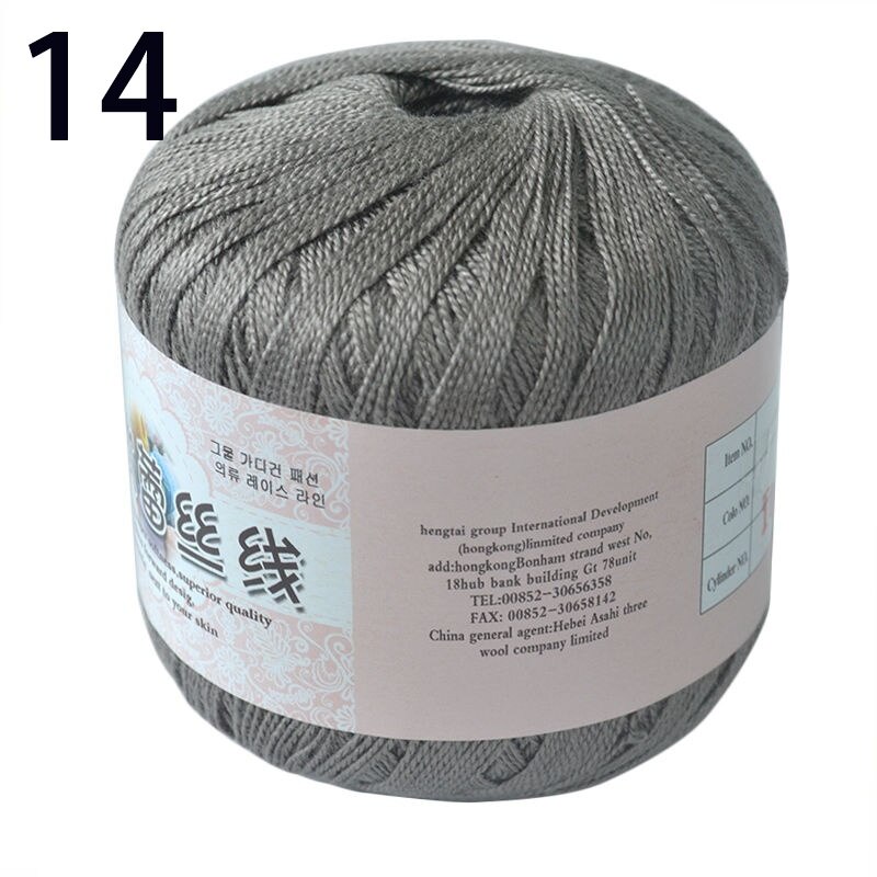 50g/ball DIY Lace Cotton Yarn Sewing Thread Crochet Thread Hand Knitting Cotton Cord Mercerized: 14