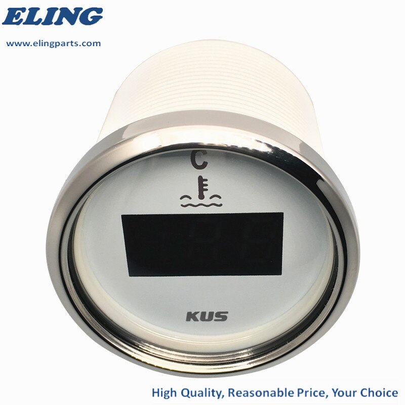 Jauge de température d'eau pour bateau | Jauge de température d'eau 25-120 Celsius avec rétro-éclairage du moteur jauge de température d'eau 9 ~ 32VDC,