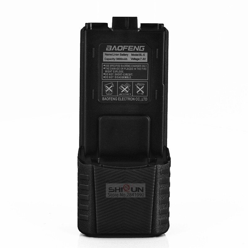Baofeng-Batería de BL-5 para walkie-talkie, alta batería de UV-5R de 3800 mah, piezas de Radio, Original, 3800 mah, Pufong UV 5R boafeng: Black