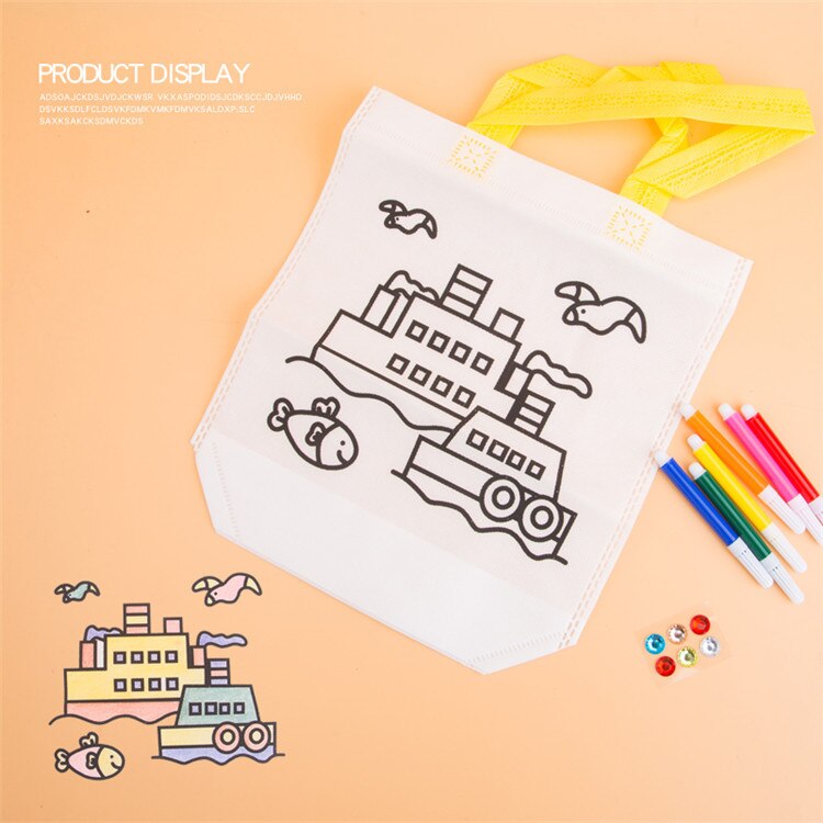 1pcs Children's Painting Drawing Art Artist Set Kit For kids Educational Toys Diy Handcrafted Personality Animal Graffiti Toys: Steamship