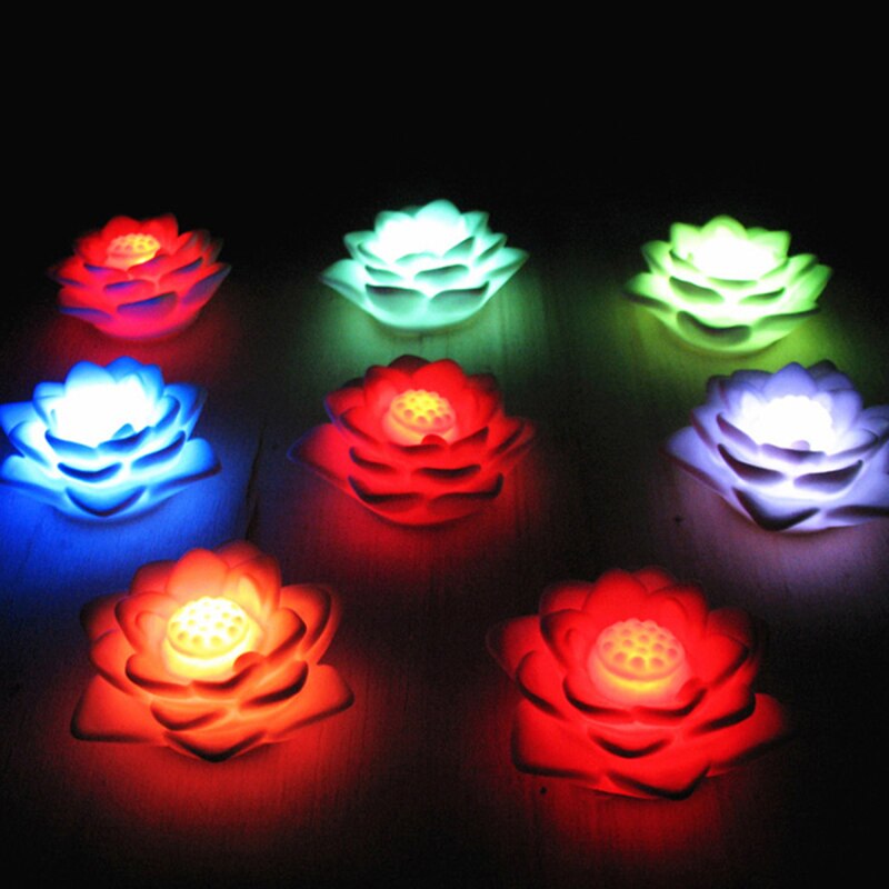 Romantische Lotus Bloem Nachtlampje Kleur Veranderen Lotus Flower Led Night Light Romantische Liefde Mood Lamp Woondecoratie