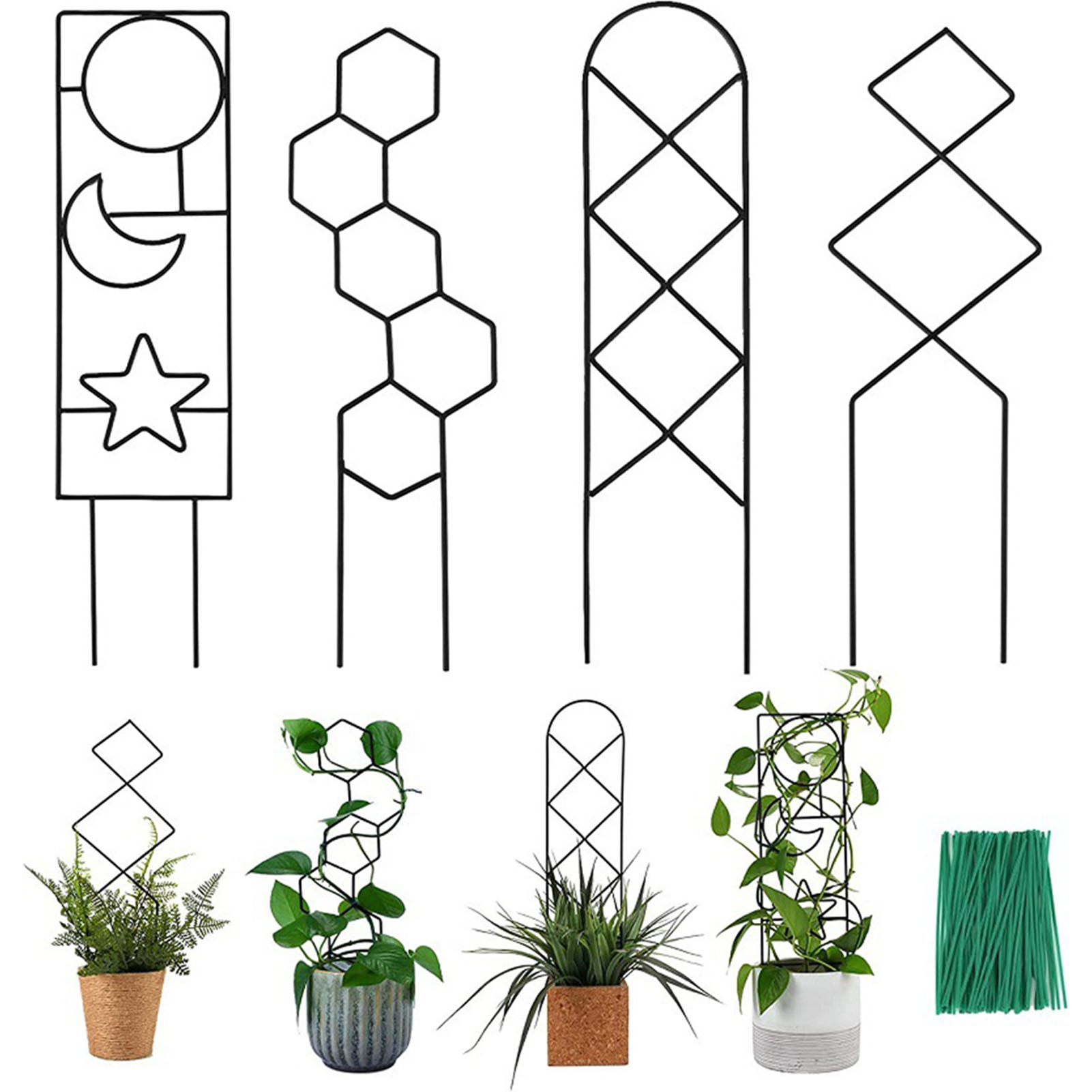 Klimplant Trellis Plant Ondersteuning Tuin Staak Stand Klimrek Ijzeren Bloem Trellis Frame Standhouder Tuin Decor