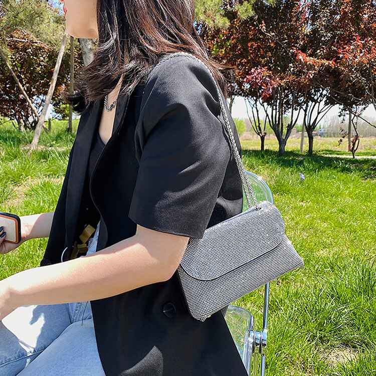 Jiomay strass-abendtasche, luxushandtasche für damen, 2022 pu ledergeldbörsen, sommer-mädchen-ketten-Kupplung-schultertaschen: Stil 3 20 x 6 x 12