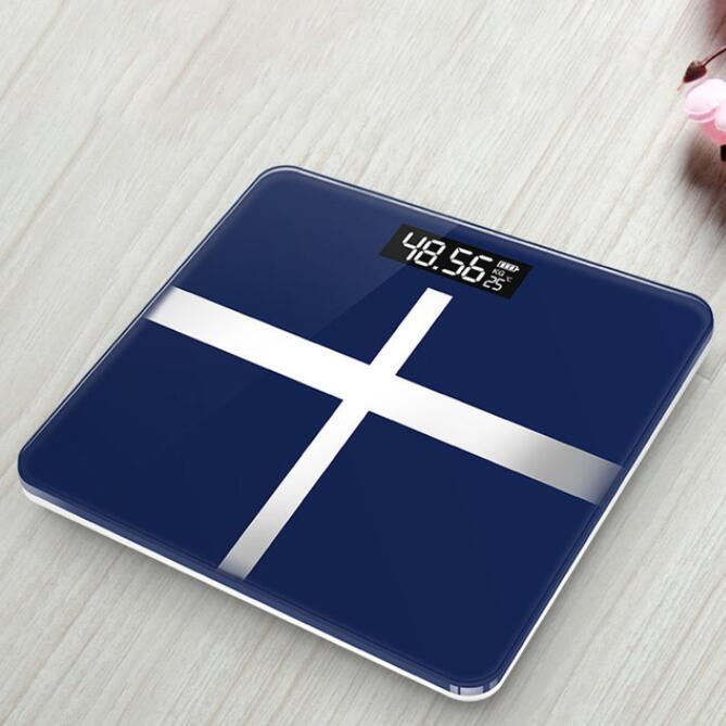 Body Weighing Digital Body Weight Scale LCD Display Glass Smart Electronic Scales: Green