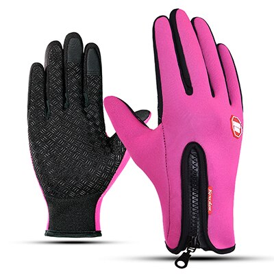 Wandelen Handschoenen Leger Guantes Tacticos Luva Windstopper Stof Warmer Touch Screen Handschoenen Voor Sport Winter Mannen Vrouwen Wandelen Handschoen: Red / M