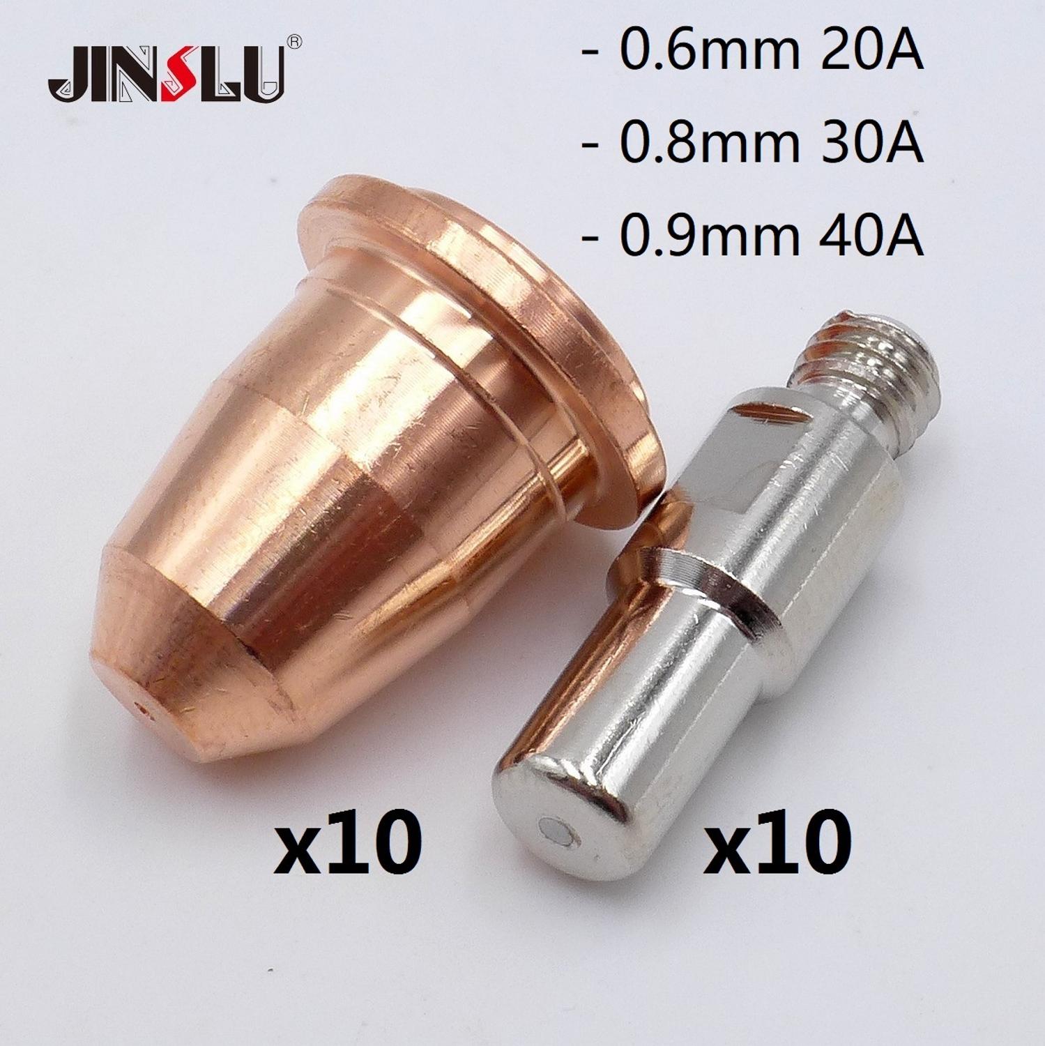 20a 0.6mm 30a 0.8mm 40a 0.9 20 st  s45 skära 55 pt-40 pt40 ipt -40 hc4000 pr0110 elektroder  pd0116 munstycksspetsar passar telwin plasma 34