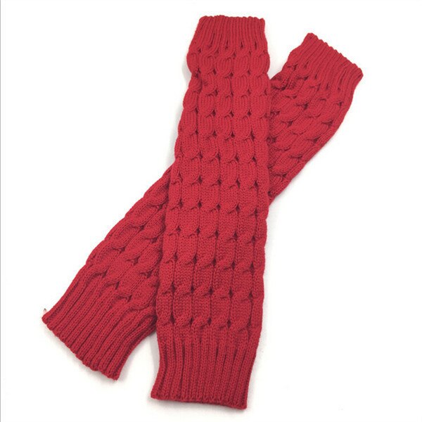Herbst Und Winter Frauen Stulpen Kapron Hanf Blumen Kniepolster Bein Wärmer Weibliche Mädchen Haufen Haufen Socken Sport Sicherheit: rot