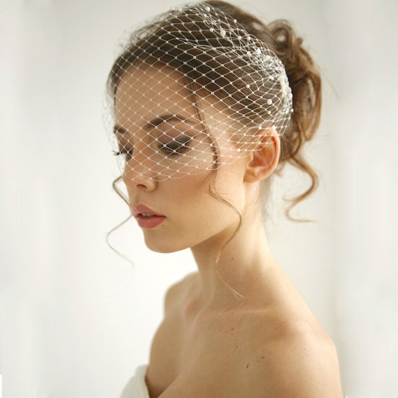 Bridal Birdcage Face Veil for Women Wedding Party Hats and Fascinators Hair Accessories
