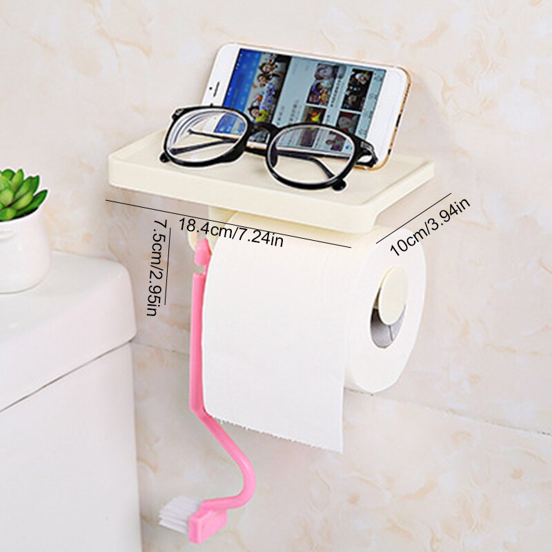 Badkamer Tissue Doos Plastic Wc-papier Mobiele Telefoon Houder Wandmontage Opbergdoos Huishoudelijke Servet Dispenser Organizer