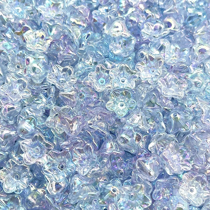 50 Uds. De tapas de cuentas acrílicas de campana de cambio Gradual de 7x13mm, accesorios de joyería, dijes, pulseras, cuentas espaciadoras para fabricación de joyas: Color chocolate