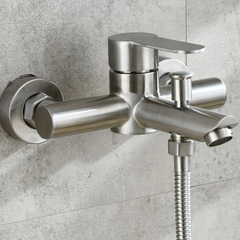 Douchekraan van roestvrij staal 304, warm- en koudwaterkraan, badkamerset, luxe voor het wassen van meubels, mixers, woonaccessoires