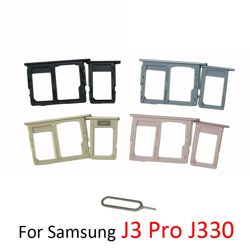 Für Samsung Galaxis J3 Profi J330 J330F J330G J330FD Original Telefon Gehäbenutzen Neue SIM Fach Adapter Mikro SD Karte Tablett Halfter
