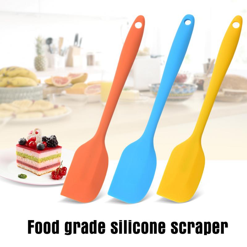Soft Baking Spatula Multiple Color Silicone Baking Spatula Heat-Resistant Non-stick Cooking Kitchen Utensils Cake Brush Tools