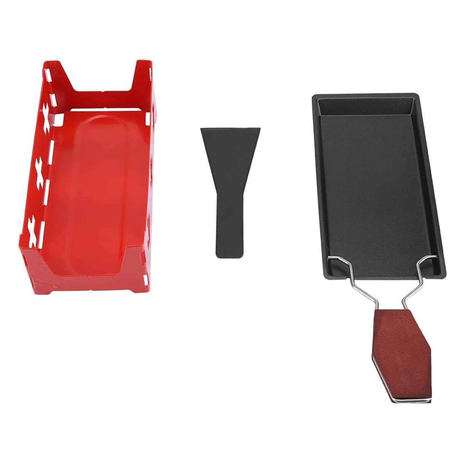 Milk Cheese Portable Non-stick Metal Cheese Raclette Oven Grill Plate Rotaster Baking Tray Stove Set Kitchen Baking Cooking Tool: Default Title