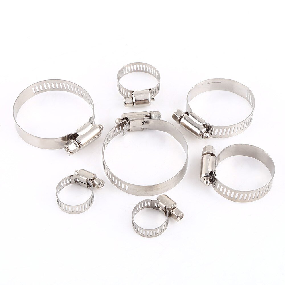 Stainless Steel Drive Hose Clamp Tri Clamp Adjustable Screw Band Fuel Line Pipe Gear Clip Clamp Tube Fasterner Spring Clip