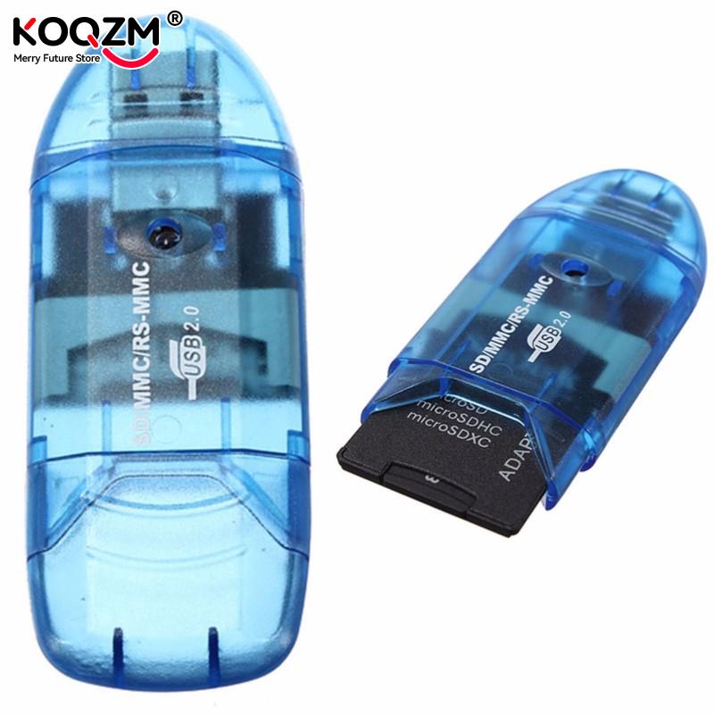 High Speed USB 2,0 Multi in 1 Speicher Kartenleser Writer Adapter Mit Kappen für MMC SD SDHC TF BIS zu 64GB 1PC