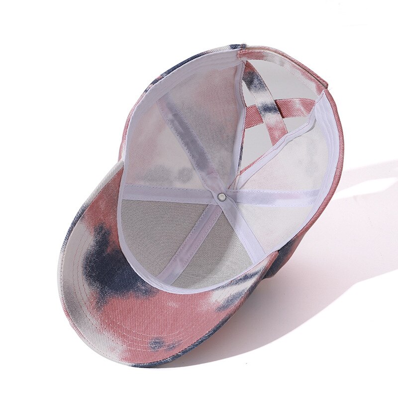 Tie-dye open kruis paardenstaart pet mannen en vrouwen zonnescherm cricketpet baseballpet cricketpet pet