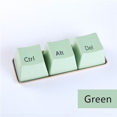 3pcs/Set Keyboard Cups With Tray Ctrl ALT DEL Mug Tea Milk Cup Container Tea Set Keyboard Coffee Cup Taza: Green