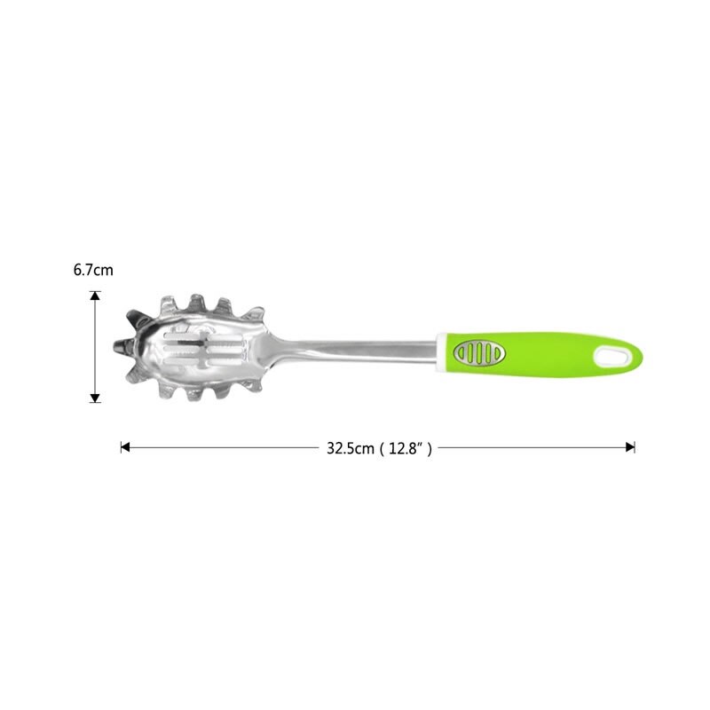 Rvs Pasta Scoop Server Spaghetti Opdienvork Tang Lepel Vorm Noodle Measurer Houder Koken Gereedschap Keuken Gadgets