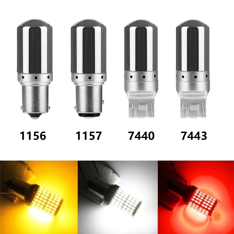 1 Uds S25 Canbus 1156 BA15S P21W BAU15S PY21W 1157 7443 T20 7440 W21W bombillas LED 3014 144smd luces de señal de giro lámpara de freno 12V 24V