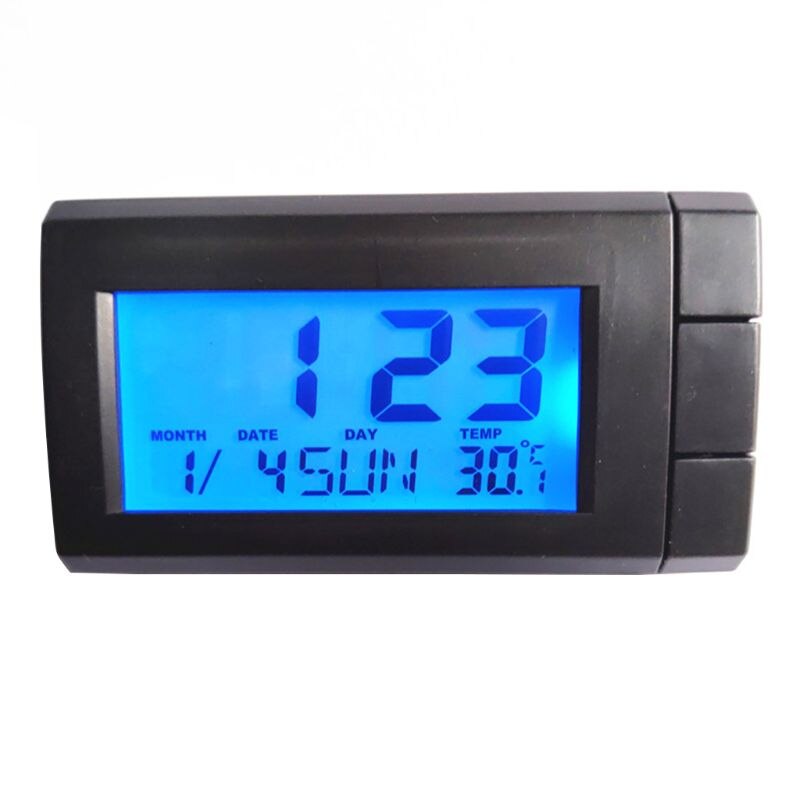 Car Thermometer With Backlight​ Function Digital Clock Car Indoor Temperature 23GC: Default Title