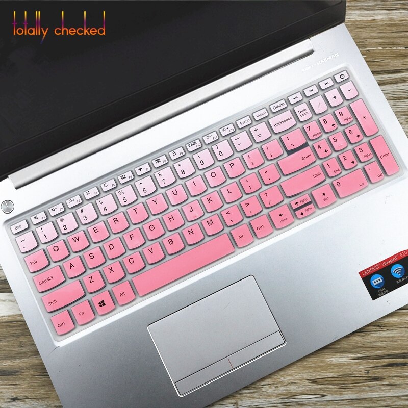 for Lenovo V15 iil iwl lil V15-IIL 15.6-inch Lenovo V 15 laptop Silicone Laptop Notebook Keyboard cover Skin: fadepink