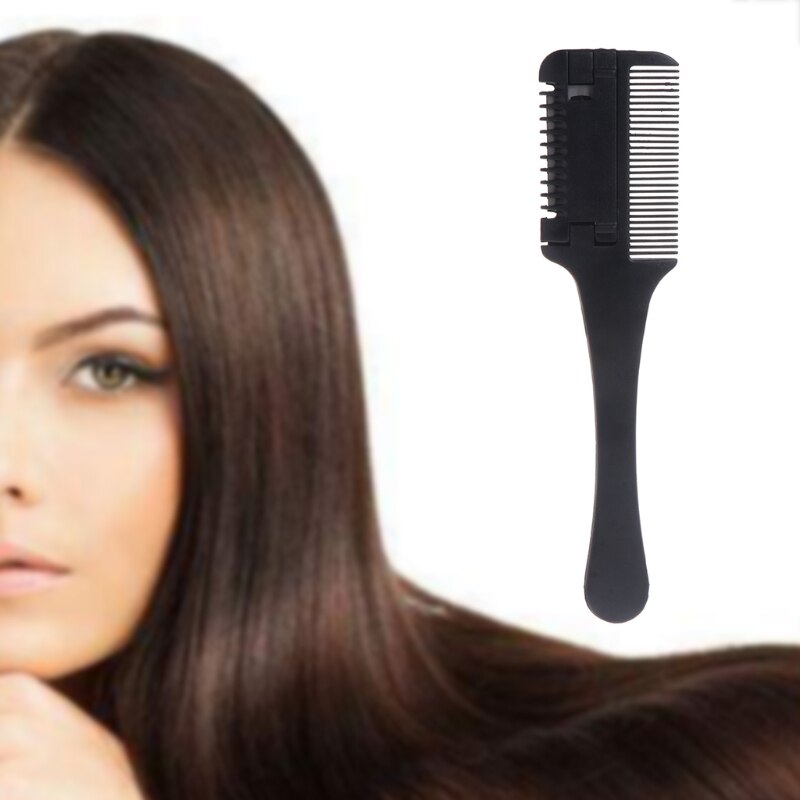 Haar Scheermes Kam Zwart Handvat Snijden Dunner Thuis Diy Trimmer Binnen Blades