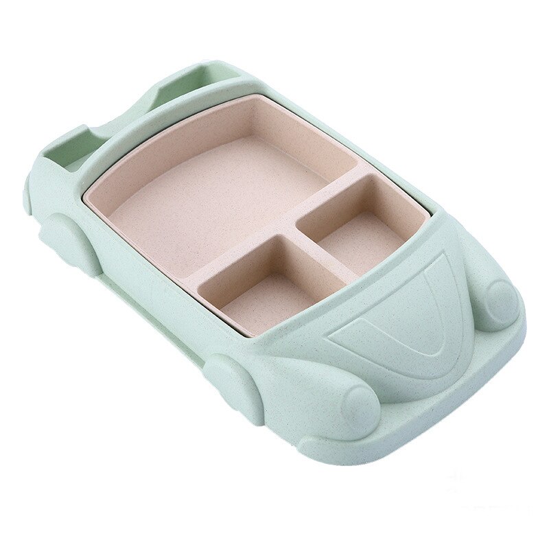 Assiette pour enfants en forme de voiture, jolie vaisselle pour la maison, assiette pour bébé, petit-déjeuner, plats à fruits, soucoupe, plateau, dessert, vaisselle: Vert