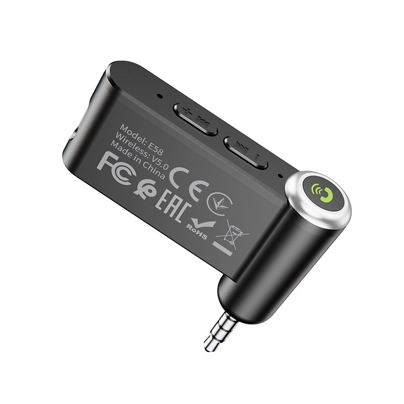 Hoco – adaptateur mains-libres sans fil pour musique, micro, Audio, AUX, bluetooth, récepteur casque, Jack 3.5mm, pour voiture, 5.0