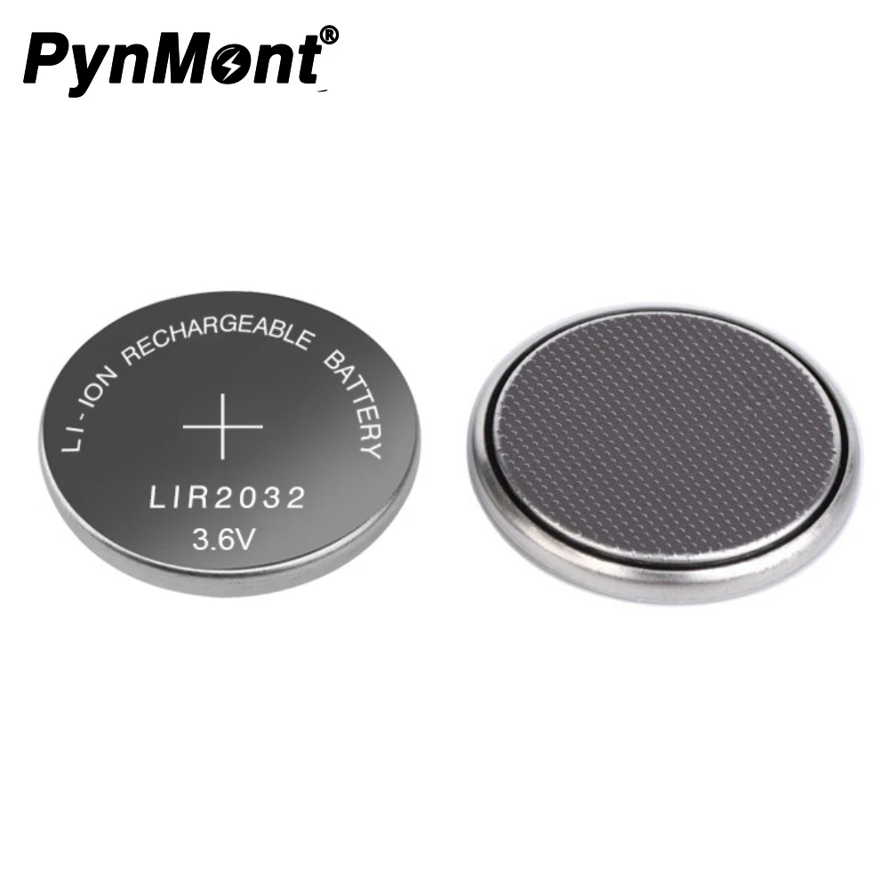2 peças 3.6v 40mah lir2032 lir 2032 bateria de lítio recarregável para relógio de controle remoto computador placa-mãe célula de botão cr2032: Preto
