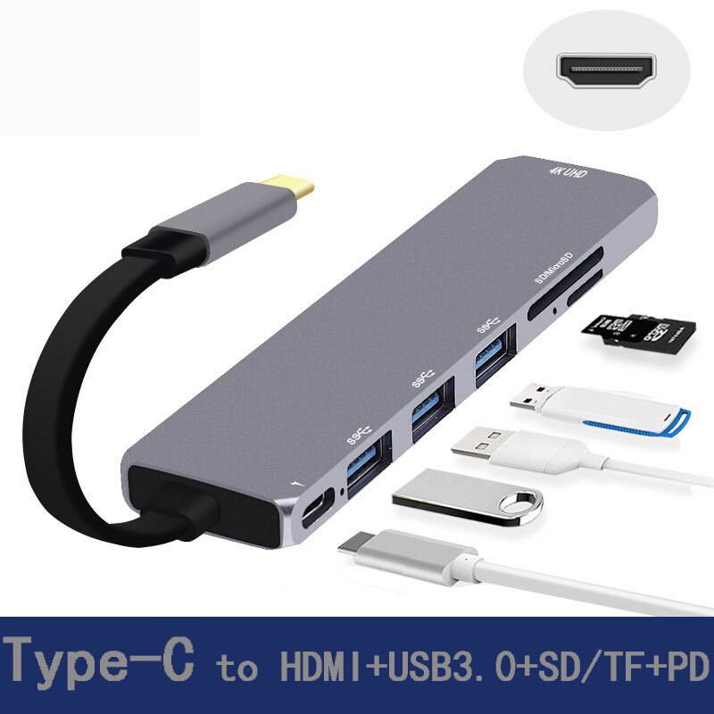 USB C Laptop Docking Station USB 3.0 HDMI USB Hub Fealushon for Laptop Macbook Pro HP DELL Surface Lenovo Samsung Dock Station
