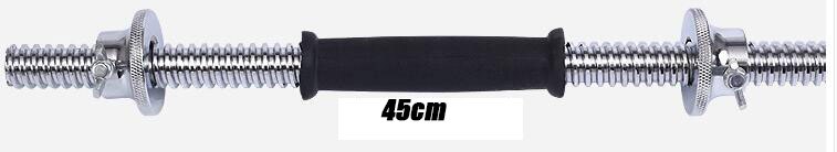 ALBREDA-Barra de pesas de 35/40/45CM, mancuerna de galvanoplastia, barra recta para gimnasio, levantamiento de pesas, entrenamiento deportivo: Marrón