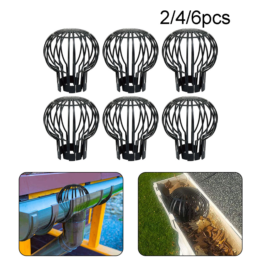 2/4/6 Stuks Bladeren Bescherming Buiten Valpijp Zeef Eenvoudig Te Installeren Zwarte Goot Guard Dakafvoer Anti-Blokkerende Huis Puin Tuin