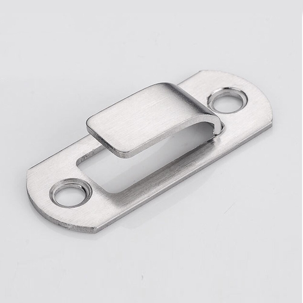 Clasp Latch Shift Home Cabinet 90 Degree Push Pull Button Chain Door Lock Sliding Security Tools Hotel Stainless Steel